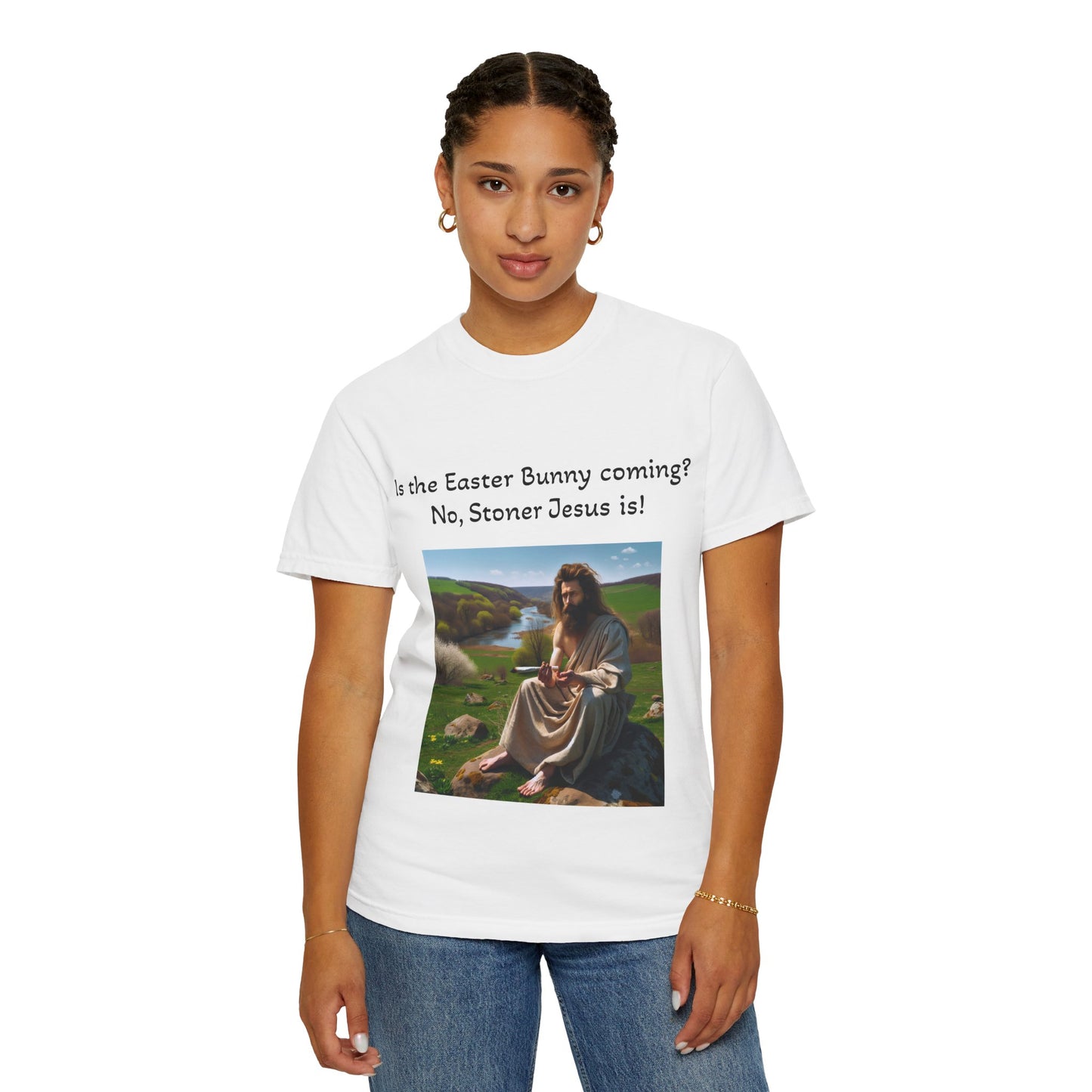 Stoner Jesus T-Shirt - Unisex, Dyed T-shirt for 4/20 Celebrations