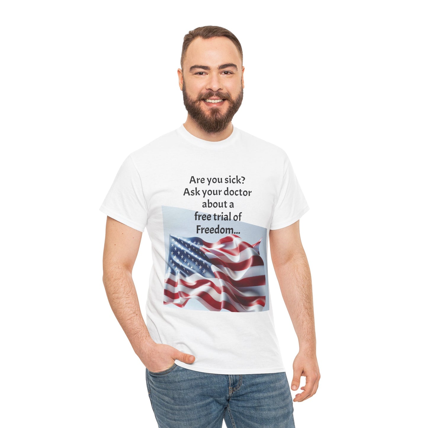 Freedom Prescription Tee, Unisex Humor Tee, 4th of July Shirt, American Pride T-Shirt, Fun Gift for Patriots