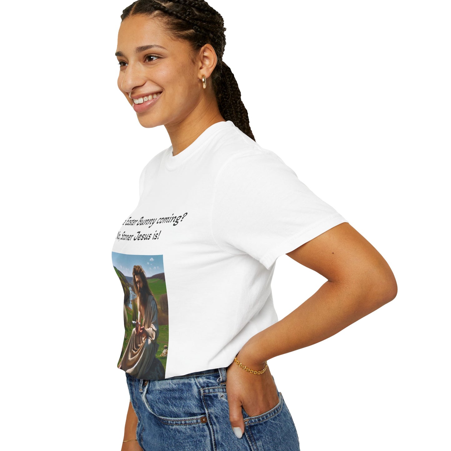 Stoner Jesus T-Shirt - Unisex, Dyed T-shirt for 4/20 Celebrations