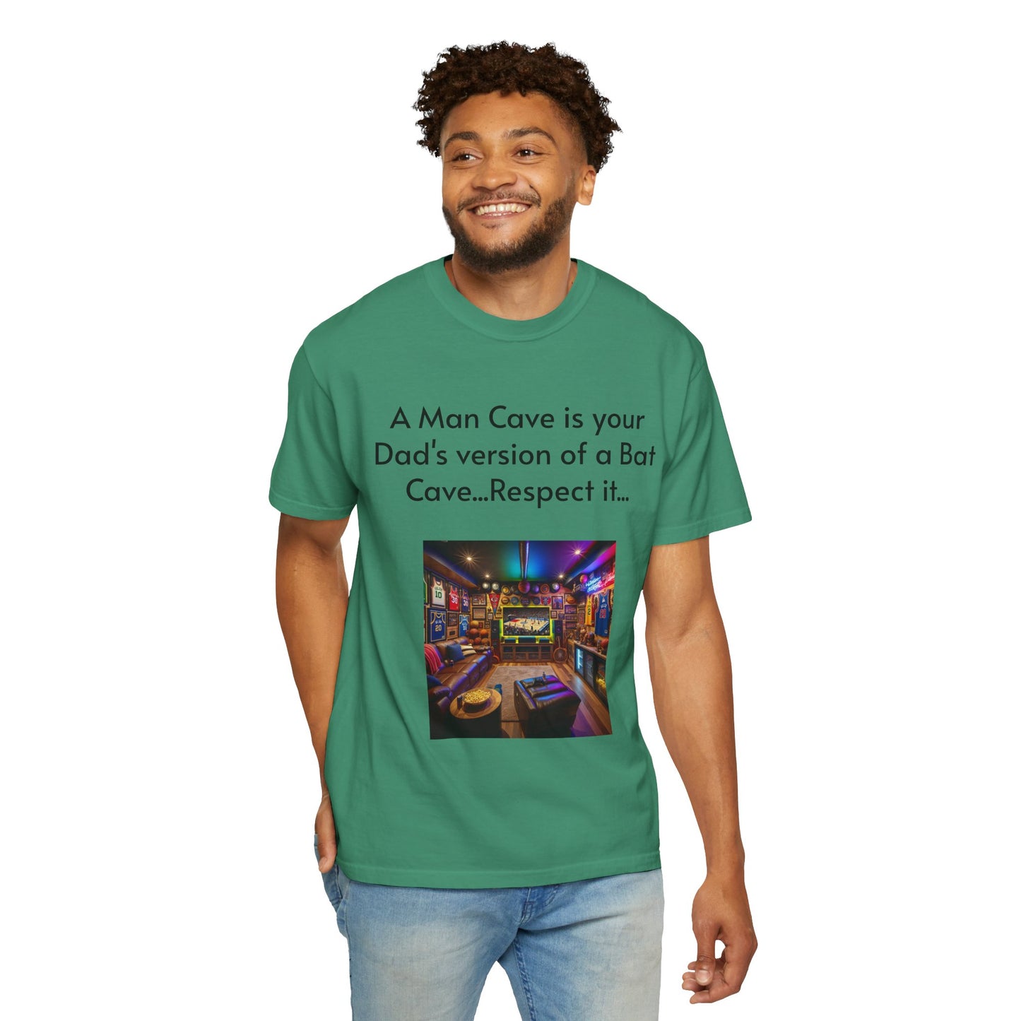 Man Cave Humor T-Shirt, Dad Gift, Unisex Tee, Bat Cave Shirt, Geeky Apparel, Superhero Shirt, Father's Day Gift