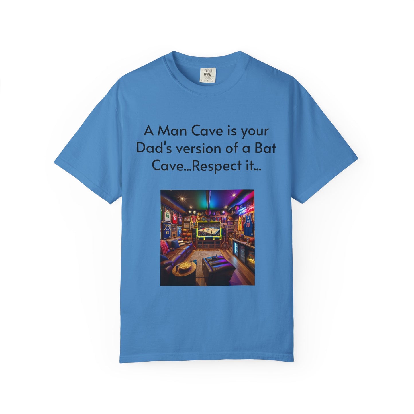 Man Cave Humor T-Shirt, Dad Gift, Unisex Tee, Bat Cave Shirt, Geeky Apparel, Superhero Shirt, Father's Day Gift