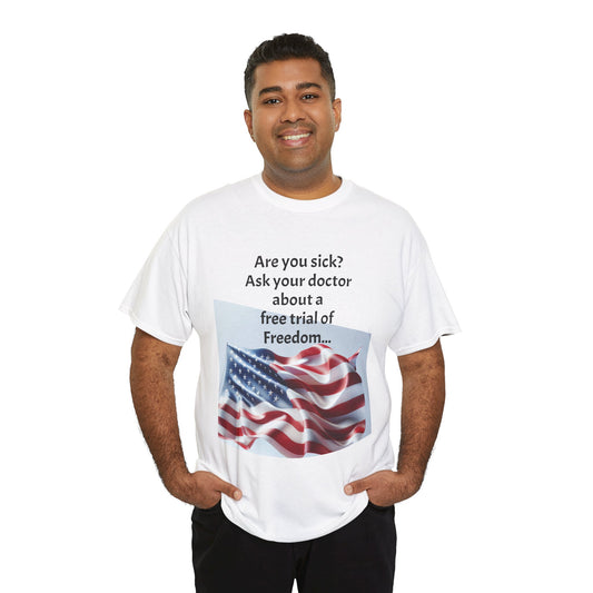 Freedom Prescription Tee, Unisex Humor Tee, 4th of July Shirt, American Pride T-Shirt, Fun Gift for Patriots