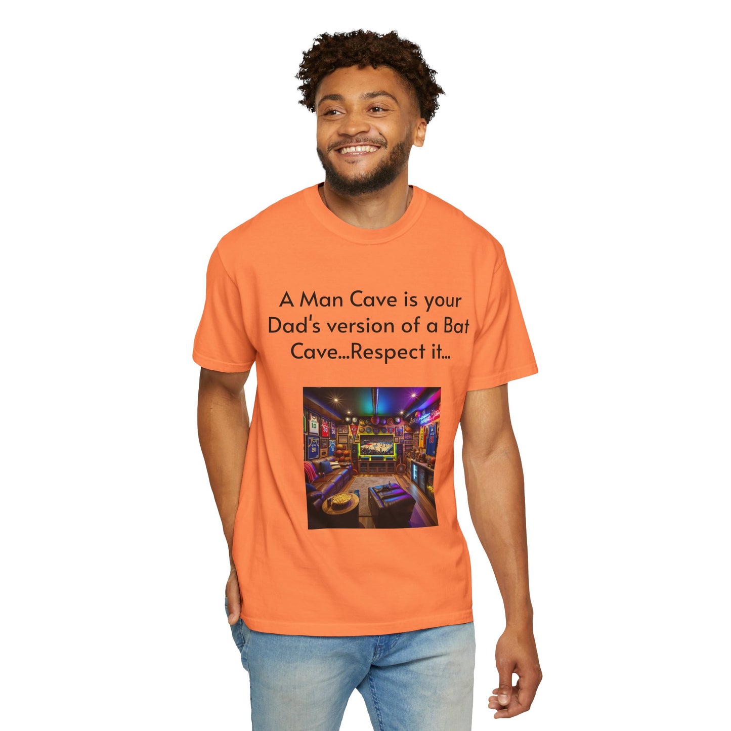 Man Cave Humor T-Shirt, Dad Gift, Unisex Tee, Bat Cave Shirt, Geeky Apparel, Superhero Shirt, Father's Day Gift